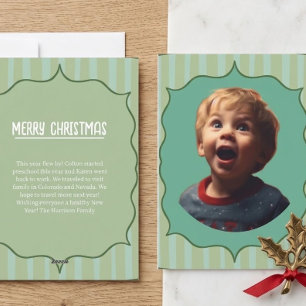 Fun and Modern with Message Christmas Holiday Card