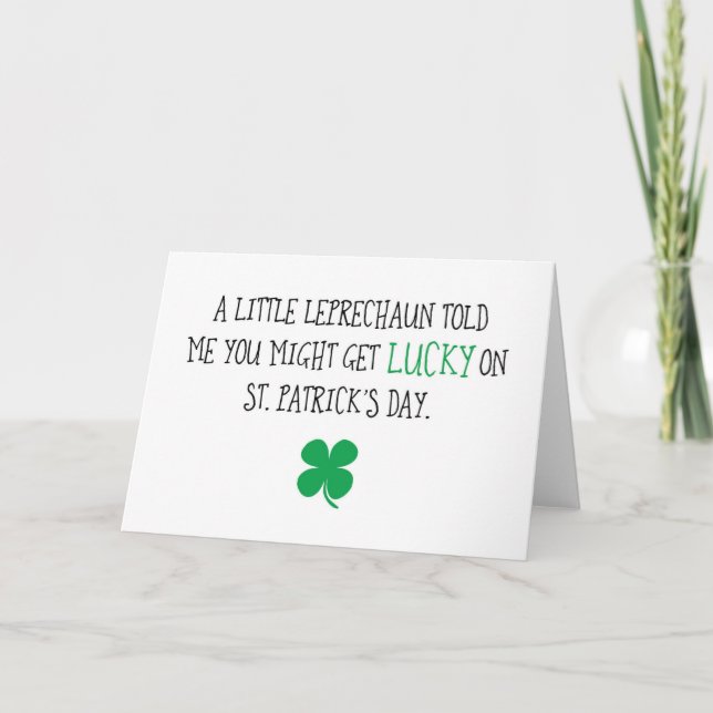 Fun and Naughty St. Patrick's Day Card (Front)