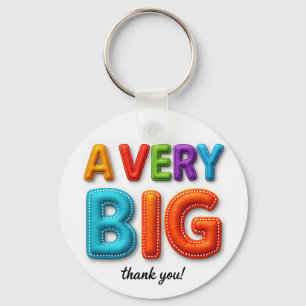 Fun and Playful Thank You Card with Felt Letters Key Ring