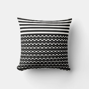Fun and Pretty Black and White Cushion