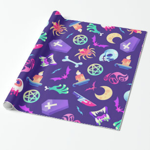 Fun And Spooky Halloween Pattern Wrapping Paper