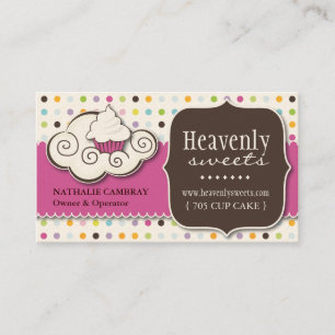 Fun and Whimsical Cupcake Bakery Business Card