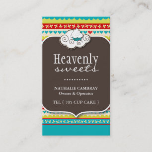 Fun and Whimsical Cupcake Bakery Business Card