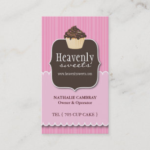 Fun and Whimsical Cupcake Bakery Business Card