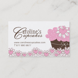 Fun and Whimsical Cupcake Bakery Business Card