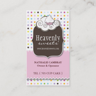 Fun and Whimsical Cupcake Bakery Business Card
