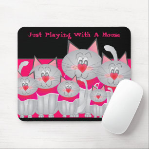 Fun And Whimsy Kitty Cat Mouse Pad