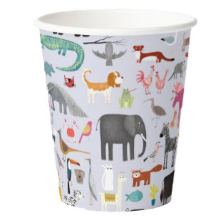 Fun Animal Menagerie Paper Cups