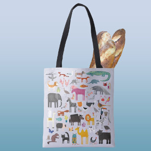 Fun Animal Menagerie Tote Bag
