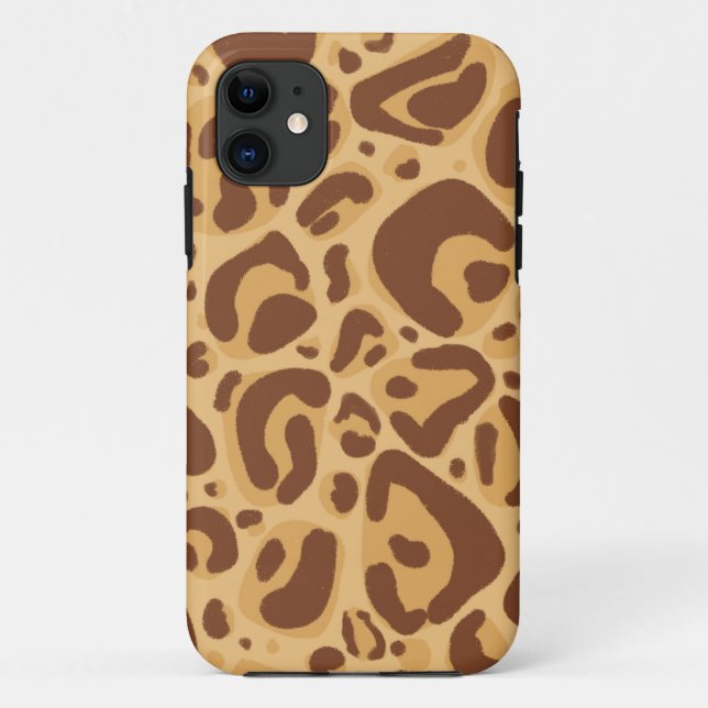Fun animal print leopard pattern phone case (Back)