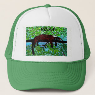 Fun Animal Red Lemur Art Trucker Hat
