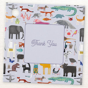 Fun Animal Thank You Favour Tags