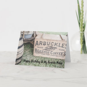 Fun Antique Collector Picker Birthday Card