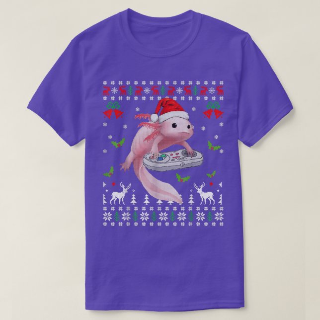 Fun Aolotl Gamer Aolotl Lover Ugly Christmas Sweat T-Shirt (Design Front)