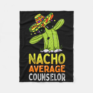 Fun Appreciation Humour Funny Nacho Average School Fleece Blanket