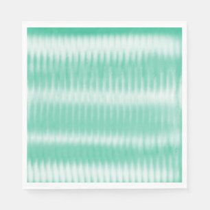 Fun Aqua Green White Tie Dye Napkins