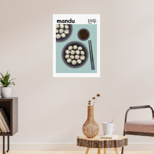 Fun Asian Food New Year Korean Dumpling Poster