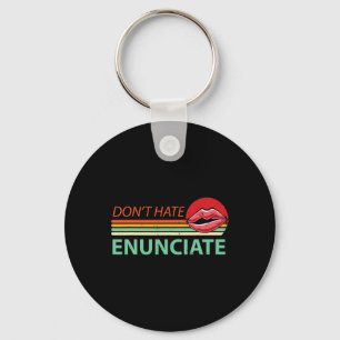 Fun Asl Sign Language Lip Reading Deaf Awareness 2 Key Ring