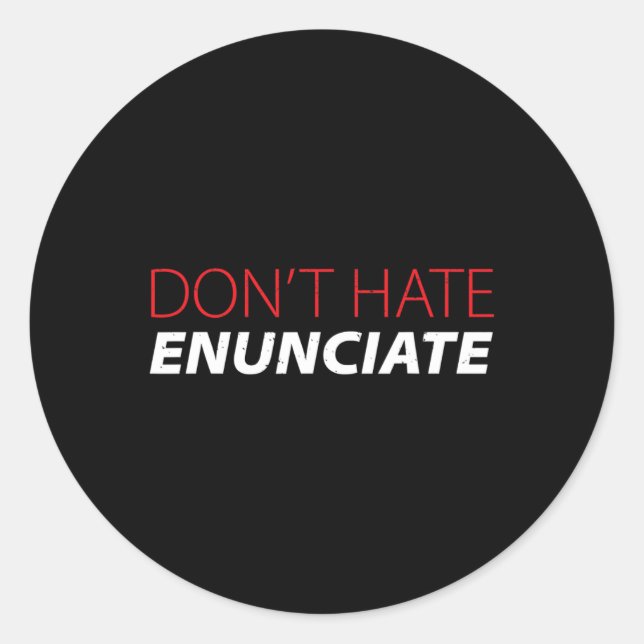 Fun Asl Sign Language Lip Reading Deaf Awareness  Classic Round Sticker (Front)