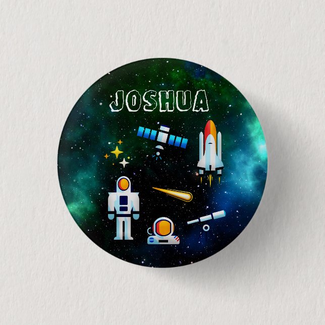 Fun Astronaut Collage   Personalised 3 Cm Round Badge (Front)