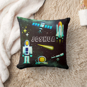 Fun Astronaut Collage Personalised Cushion