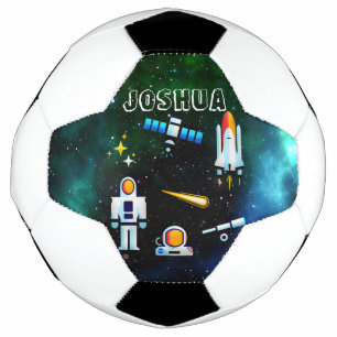 Fun Astronaut Collage Personalised Football