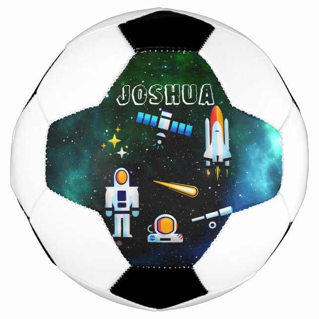 Fun Astronaut Collage Personalised   Football (Front)