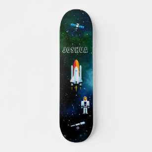 Fun Astronaut Collage  Skateboard
