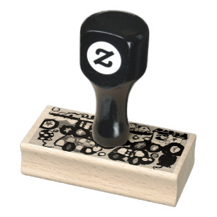 Fun at the circus rubber stamp