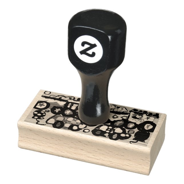 Fun at the circus rubber stamp (Stamp)