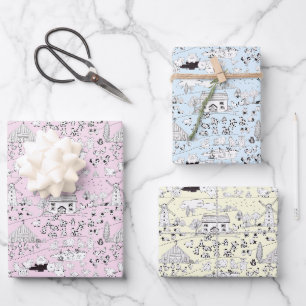 Fun At The Farm - Cute Funny Farm Scene Wrapping Paper Sheet