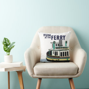 Fun At The Ferry Boat Travel Cushion