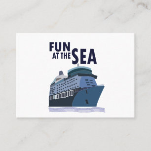 Fun At The Sea Cruise Ship Business Card