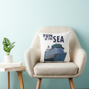 Fun At The Sea Cruise Ship Cushion