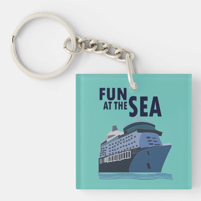 Fun At The Sea Cruise Ship Key Ring (Front)