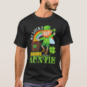 Fun Auntie Paddy Day St Patricks Lucky Charms Call T-Shirt