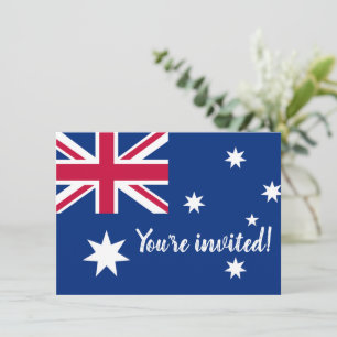 Fun Australian Flag Party Invitations