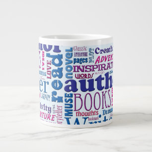 Fun Authors Pattern Large Coffee Mug