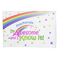 Fun AWESOME and I Know it with Rainbow on WHITE