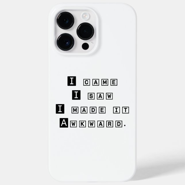 Fun Awesome Trendy Typography Awkward Coworker  Case-Mate iPhone Case (Back)