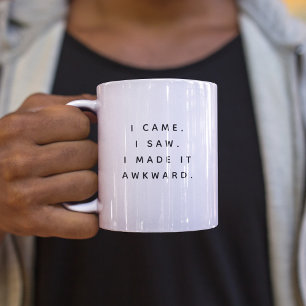 Fun Awesome Trendy Typography Awkward Coworker Two-Tone Coffee Mug
