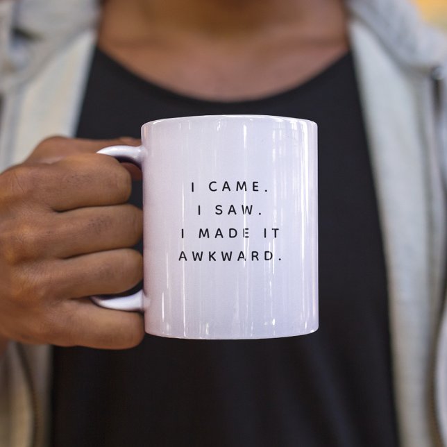 Fun Awesome Trendy Typography Awkward Coworker Two-Tone Coffee Mug (Creator Uploaded)