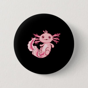 Fun Axolotl Lover Cute Axolotl Cute Kawaii Kitten 6 Cm Round Badge