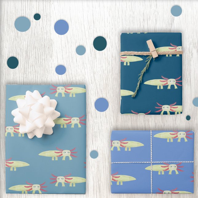 Fun Axolotl Wrapping Paper Sheet (Creator Uploaded)