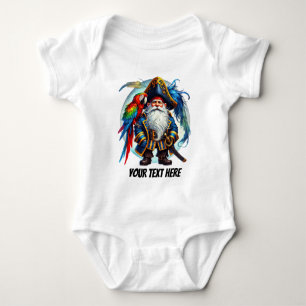 Fun baby boy pirate customisable bodysuit
