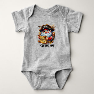 Fun baby boy pirate customisable bodysuit