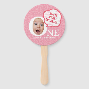 Fun Baby Girl Photo Collage Personaliz Hand Fan