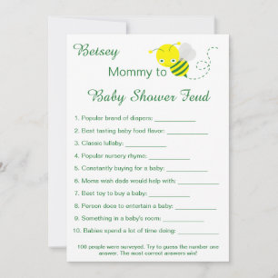 Fun Baby Shower Feud Game Cards