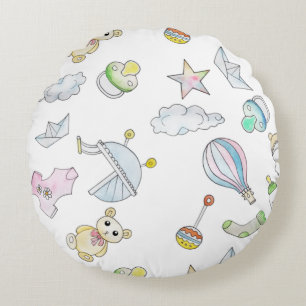 Fun Baby Things Round Cushion