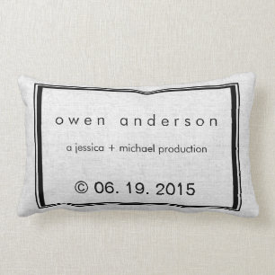 Fun Baby's Name Born Date Parents' Names Custom Lumbar Cushion
